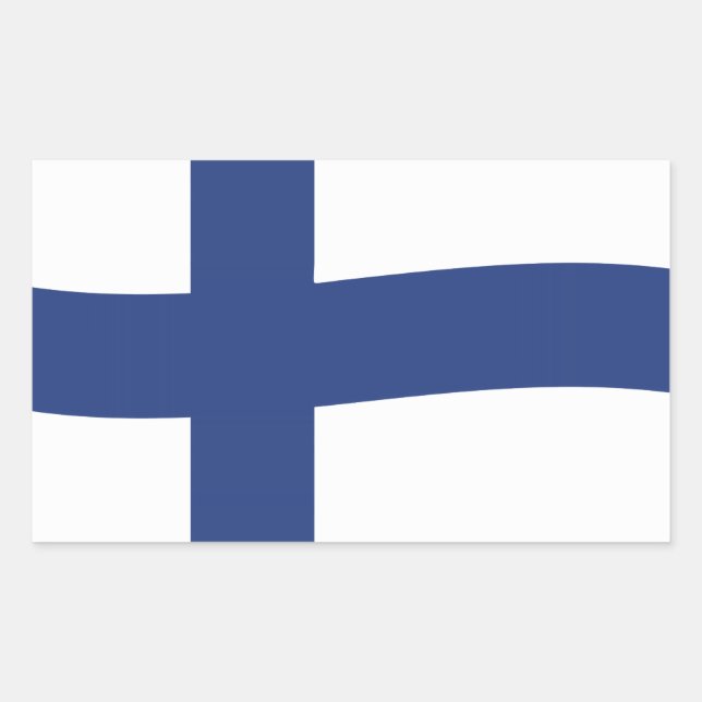 Finnish Flag Rectangular Sticker (Front)