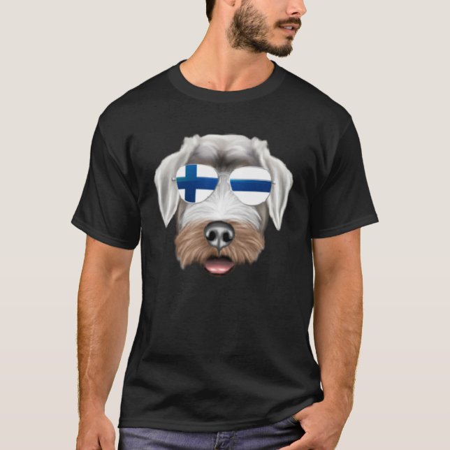 Finnish Flag Sealyham Terrier Dog Finland Pocket T-Shirt (Front)