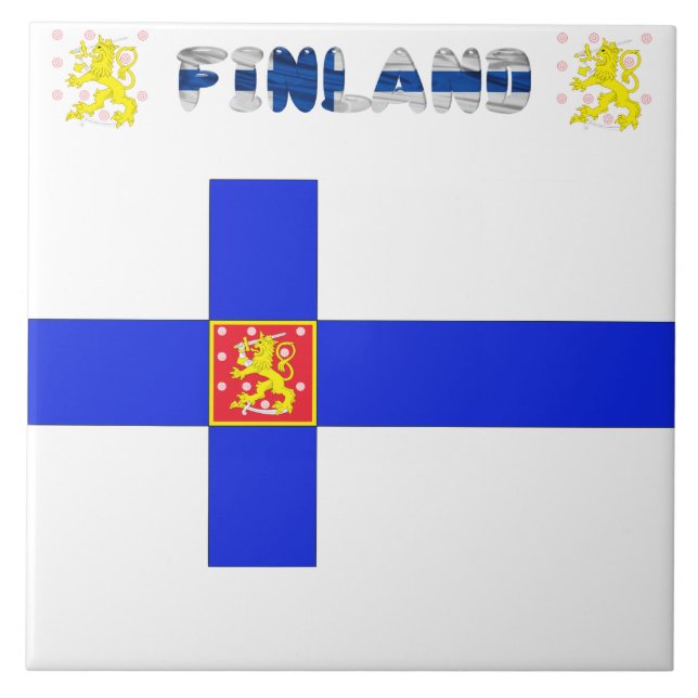 Finnish flag tile (Front)