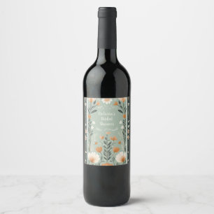 Finnish Floral Wine Label