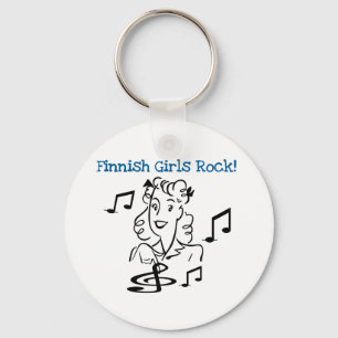 Finnish Girls Rock Key Ring