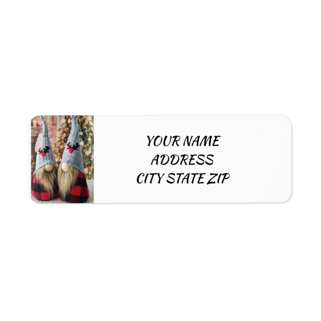 **FINNISH GNOME** CHRISTMAS RETURN ADDRESS LABEL (Front)