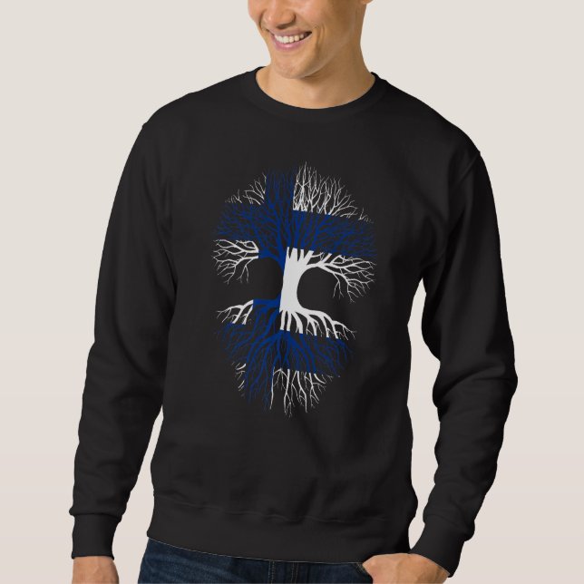 Finnish Grown With Finnish Roots Finland Flag   Sweatshirt (Front)