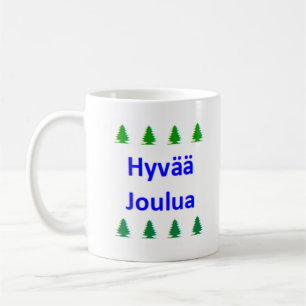 finnish hyvää joulua coffee mug