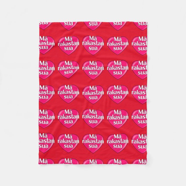 Finnish - I love you Fleece Blanket (Front)