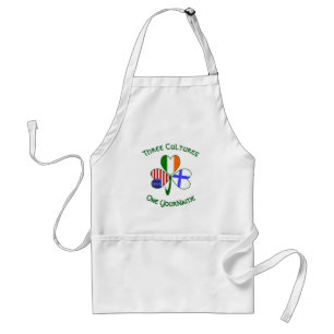Finnish Irish American Flags Shamrock Your Name Standard Apron