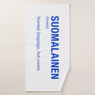 FINNISH Language Bath Towel