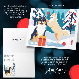 FINNISH LAPPHUND 2024 holiday art cards SEE INSIDE