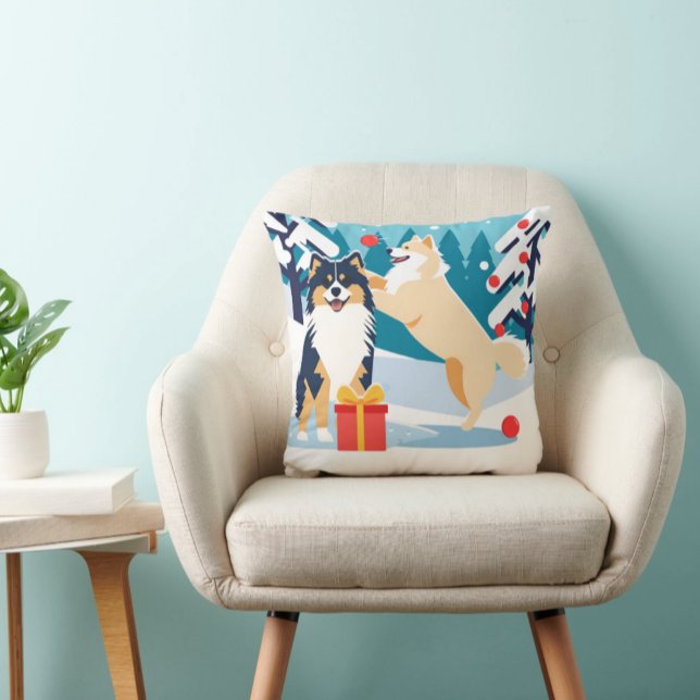 FINNISH LAPPHUND 2024 holiday  Cushion (Creator Uploaded)