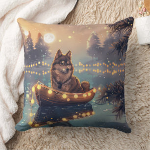 Finnish Lapphund Christmas Festive Voyage Cushion