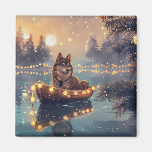 Finnish Lapphund Christmas Festive Voyage Magnet
