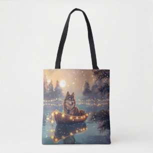 Finnish Lapphund Christmas Festive Voyage Tote Bag