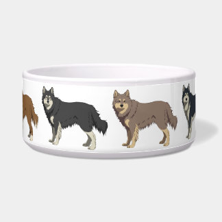 Finnish Lapphund colors dog bowl