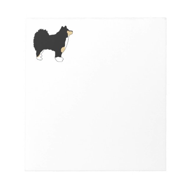 finnish lapphund colour silhouette notepad (Front)