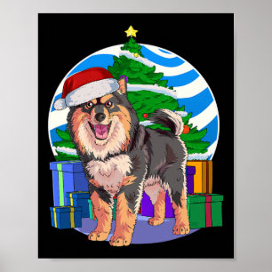 Finnish Lapphund Cute Santa Christmas Tree Decor 