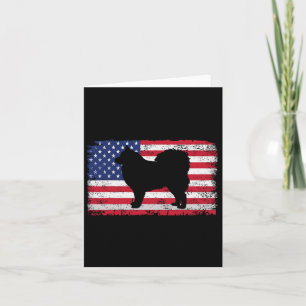 Finnish Lapphund Dog 4th Of July Patriotic America Card