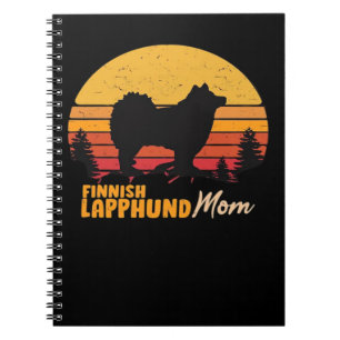 Finnish Lapphund Dog Mom Vintage Retro Classic T-S Notebook