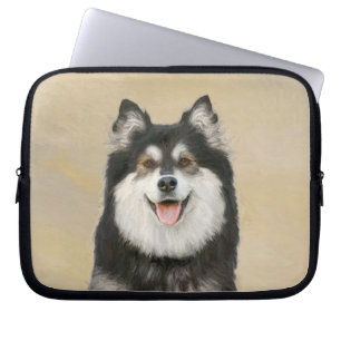 Finnish Lapphund Painting - Cute Original Dog Art Laptop Sleeve