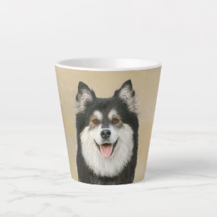 Finnish Lapphund Painting - Cute Original Dog Art Latte Mug