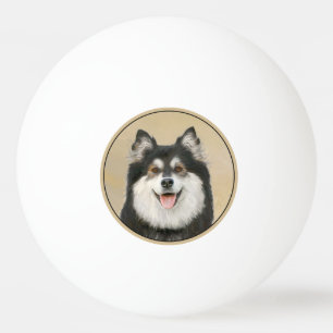 Finnish Lapphund Painting - Cute Original Dog Art Ping Pong Ball