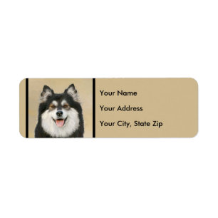 Finnish Lapphund Painting - Cute Original Dog Art Return Address Label