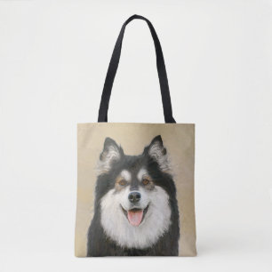 Finnish Lapphund Painting - Cute Original Dog Art Tote Bag