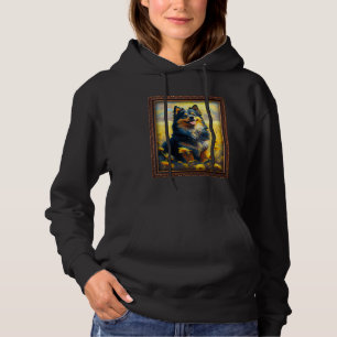 Finnish Lapphund Painting Sunflower Flower Mom Wom Hoodie