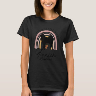 Finnish Lapphund Rainbow Dog Mum T-Shirt