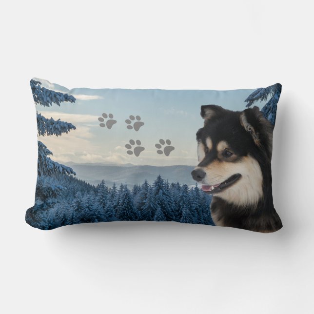 Finnish Lapphund Roni Lumbar Cushion (Front)