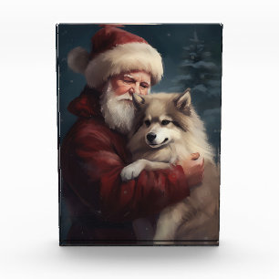 Finnish Lapphund Santa Claus Festive Christmas Photo Block