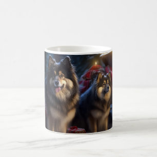 Finnish Lapphund Snowy Sleigh Christmas Decor  Coffee Mug