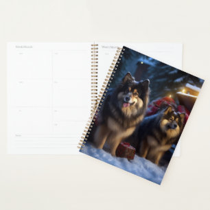 Finnish Lapphund Snowy Sleigh Christmas Decor  Planner
