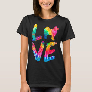 Finnish Lapphund Tie Dye Love Dog Mum Dad T-Shirt