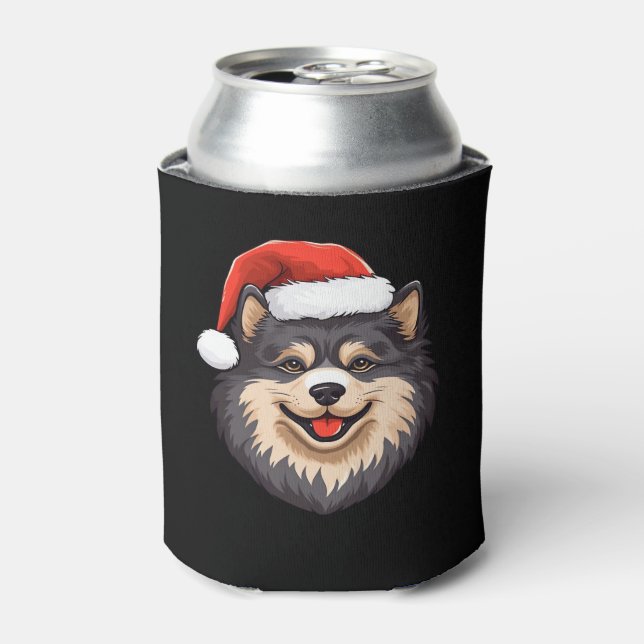 Finnish Lapphund Ugly Sweater Christmas Classic T- Can Cooler (Can Front)