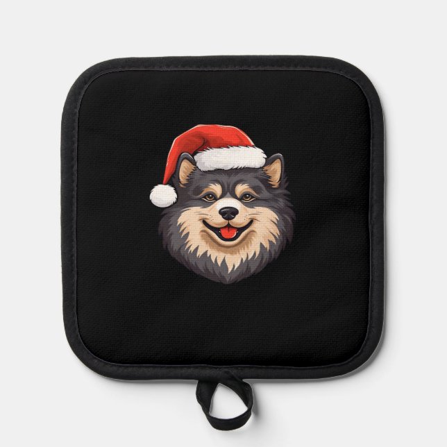 Finnish Lapphund Ugly Sweater Christmas Classic T- Pot Holder (Front)
