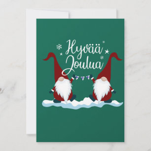 Finnish Merry Christmas Finland Gift Tee Hyvaa Jou Invitation