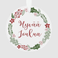 Finnish Merry Christmas Wreath, Hyvää joulua