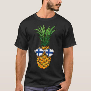 Finnish Pineapple Finland Flag Sunglasses Summer T T-Shirt