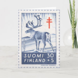 Finnish Reindeer Christmas Card