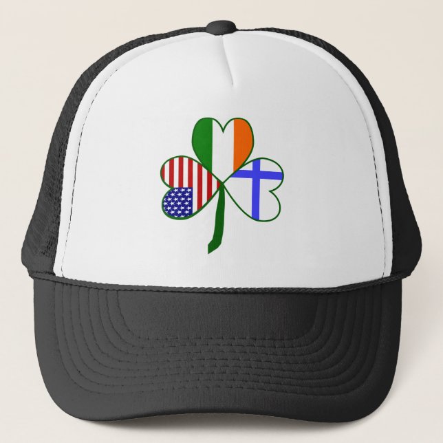 Finnish Shamrock Trucker Hat (Front)