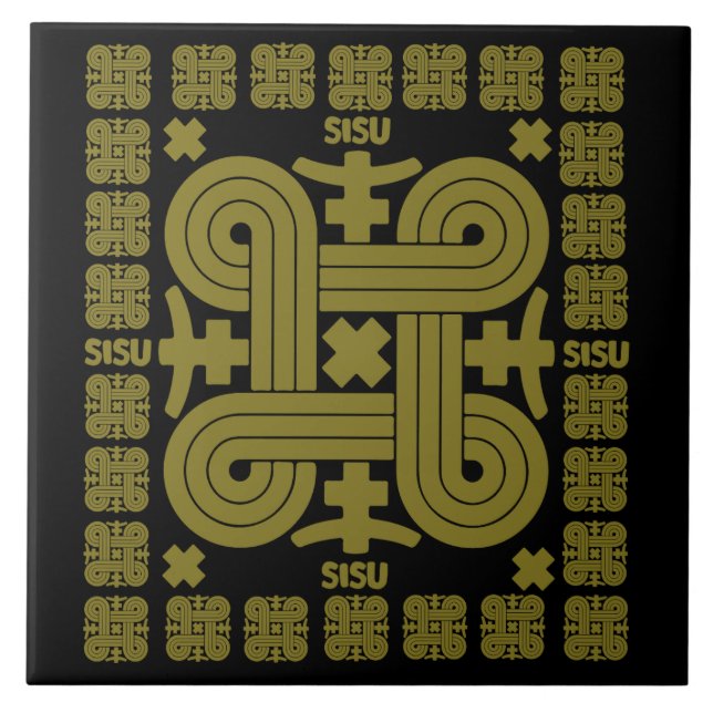 Finnish Sisu Art Ceramic Tile (Front)
