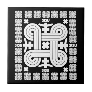 Finnish Sisu Art Ceramic Tile