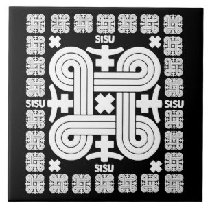 Finnish Sisu Art Ceramic Tile