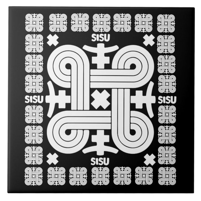 Finnish Sisu Art Ceramic Tile (Front)