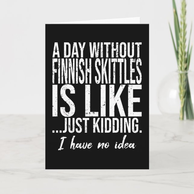 Finnish Skittles funny gift idea Card (Front)