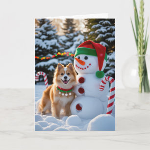 Finnish Spitz Dog Christmas Greeting Card