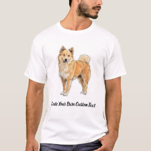 Finnish Spitz Dog Create Your Own Custom Text  T-Shirt