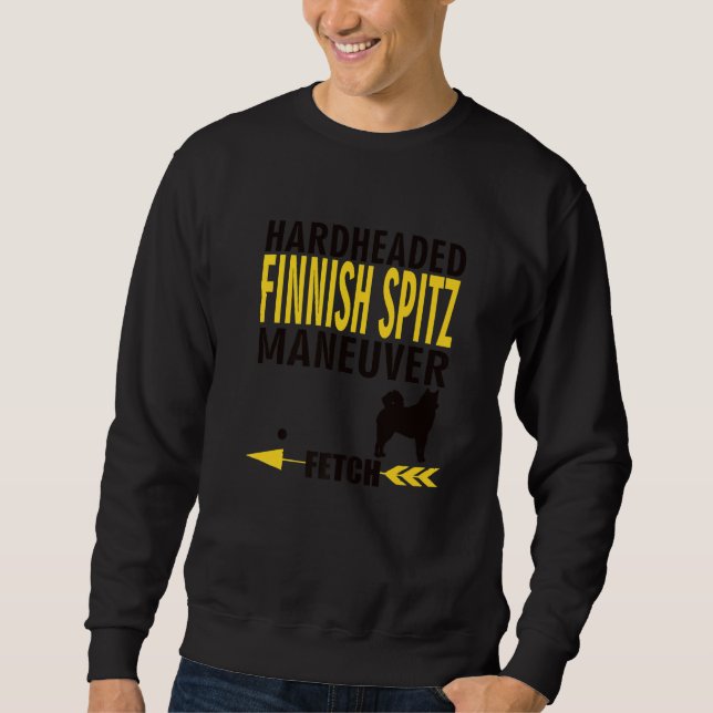Finnish Spitz  Dog Owners K9 Puppy Hardheaded Manu Sweatshirt (Front)