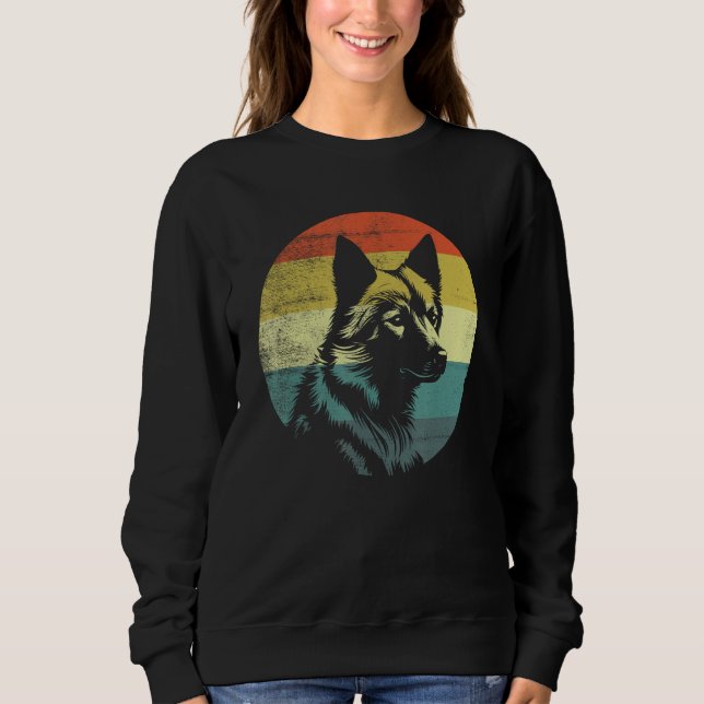 Finnish Spitz Dog Retro Vintage Design Sweatshirt (Front)