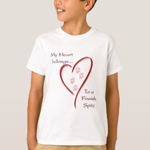 Finnish Spitz Heart Belongs T-Shirt